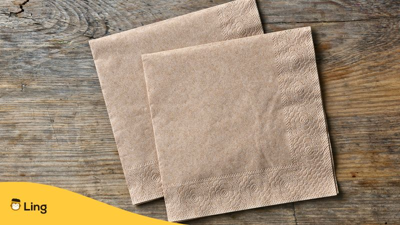 Brown paper napkins