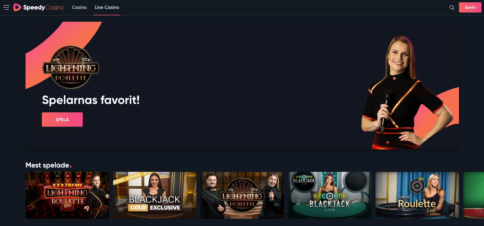 Speedycasino live casino