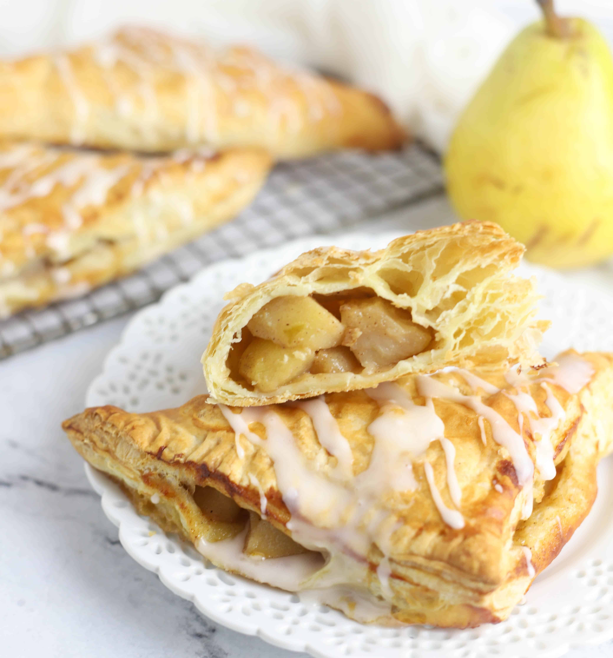 Puff Pastry Pear Turnovers - Made Using Unsalted Butter
