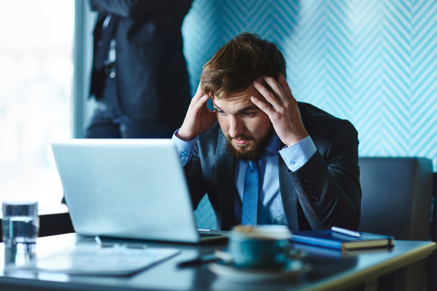 A frustrated remote employee.