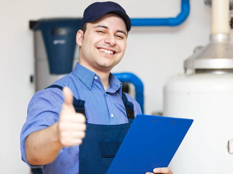 Lächelnder Handwerker 