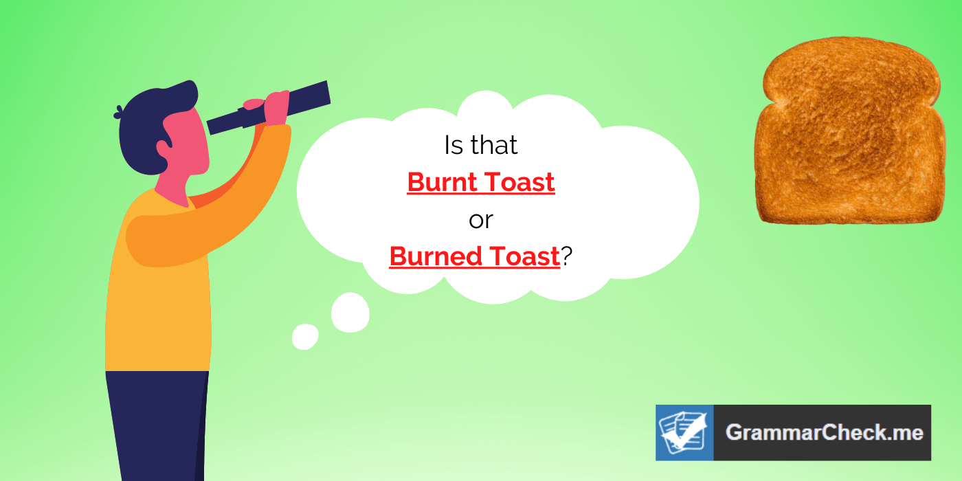 Man thinking if he has burned toast or burnt toast