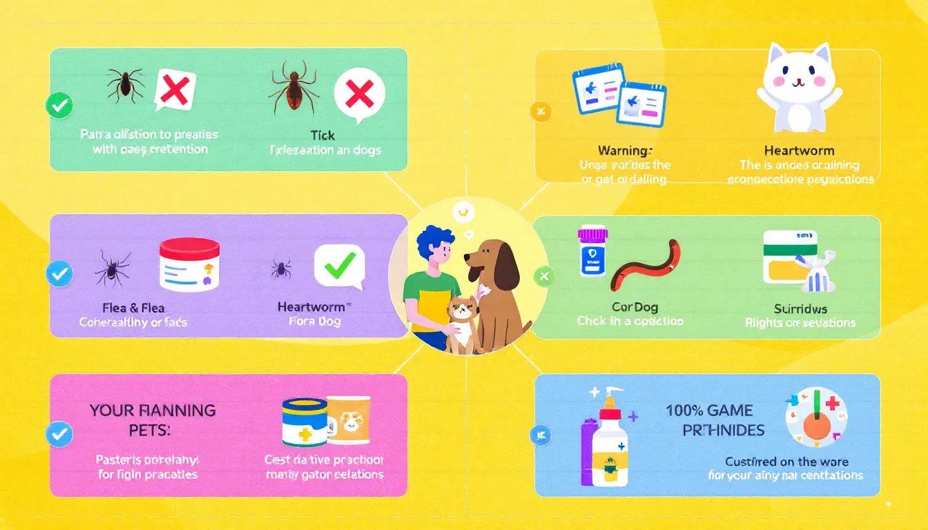 An infographic illustrating various parasite prevention methods for pets, aimed at responsible pet ownership.