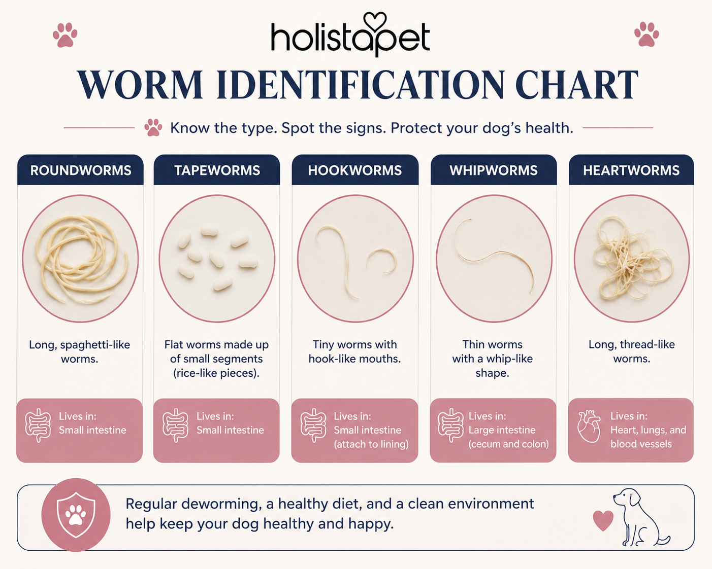 dog worm identification chart