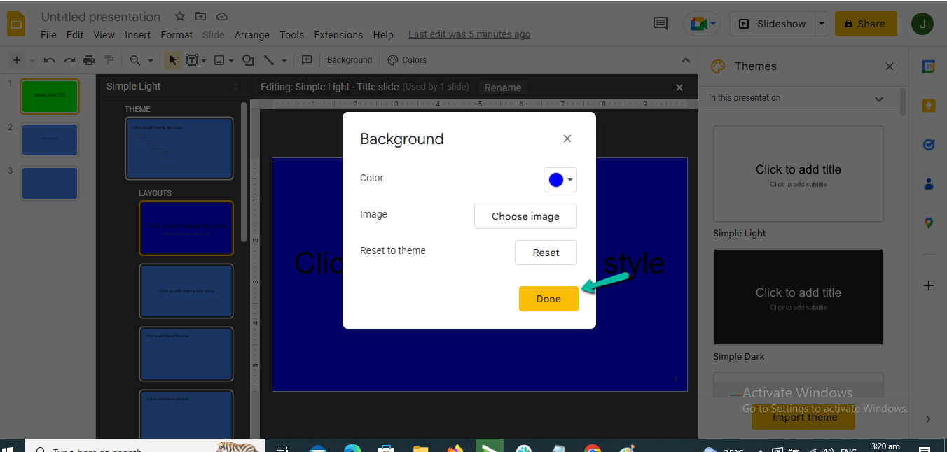 How to Change Theme Colors in Google Slides