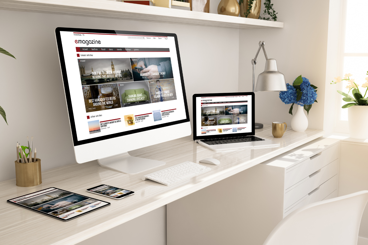 An example of a sleek e-commerce website.