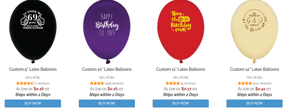 shower balloons