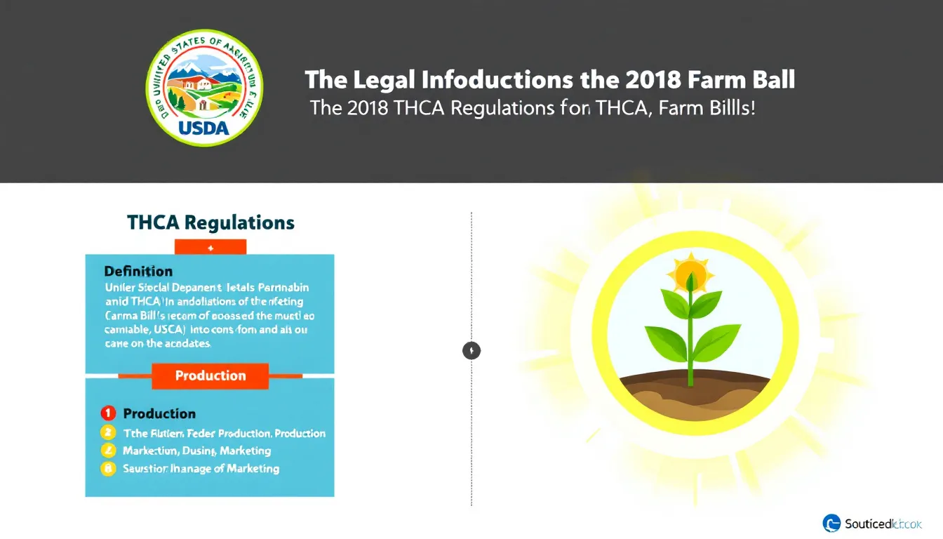 The 2018 Farm Bill document symbolizing federal regulations on THCA.
