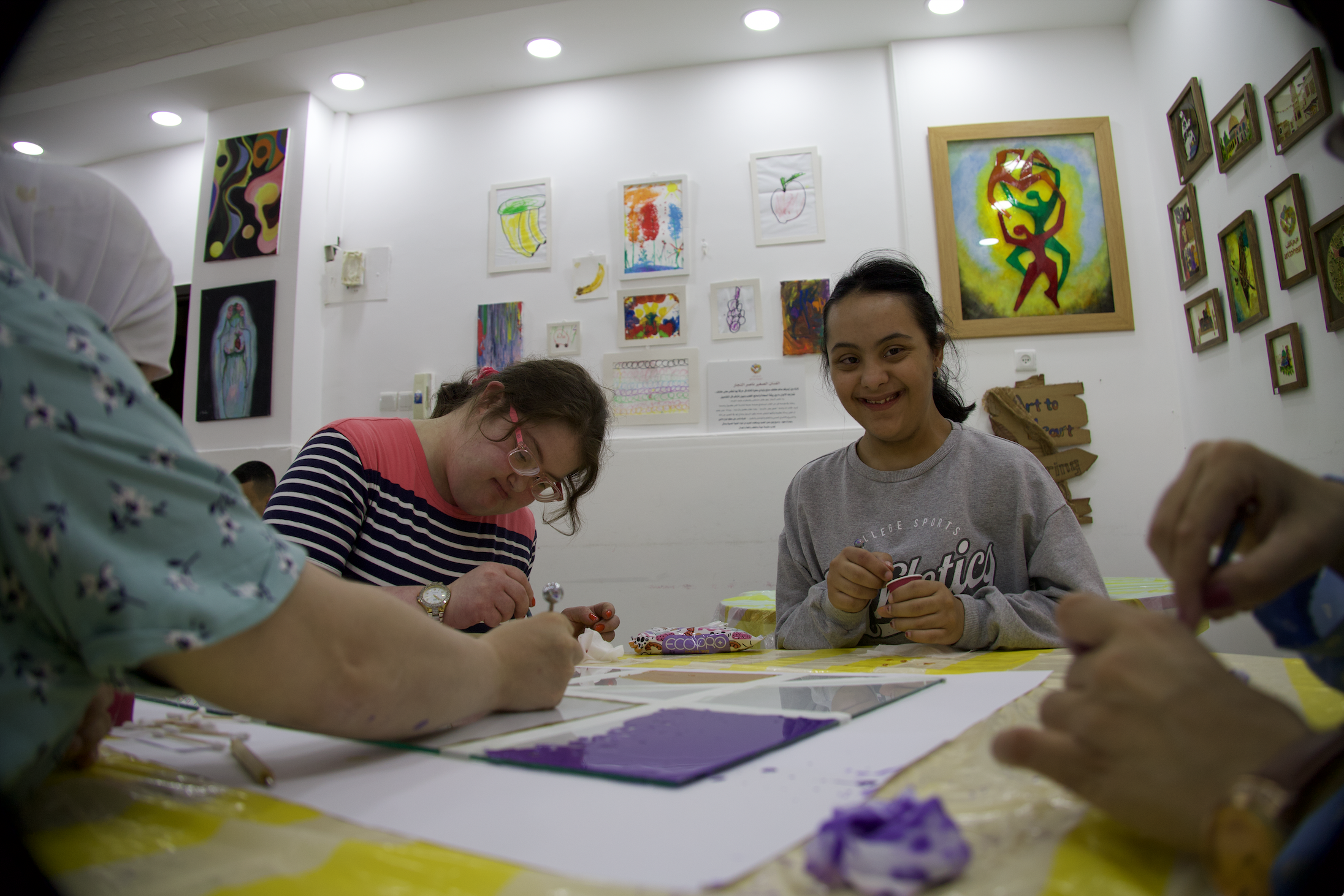 Taken in Art to Heart centre in Nablus, by the BuildPalestine team in a field visit