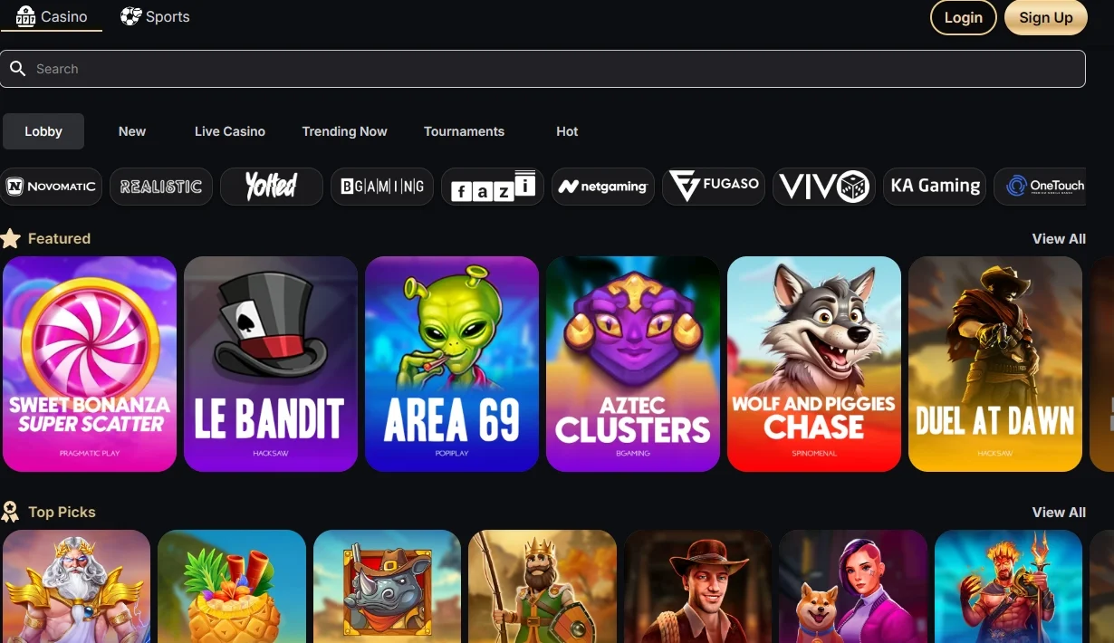 SlotsDon Online Casino Lobby