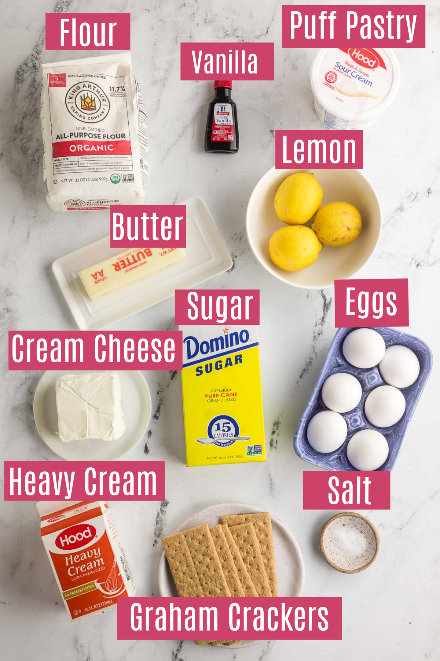 lemon cheesecake ingredients
