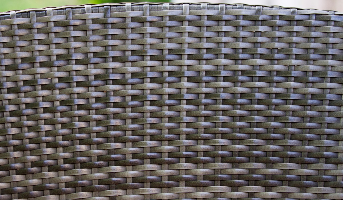 Rattan furniture - dark poly rattan panel close-up