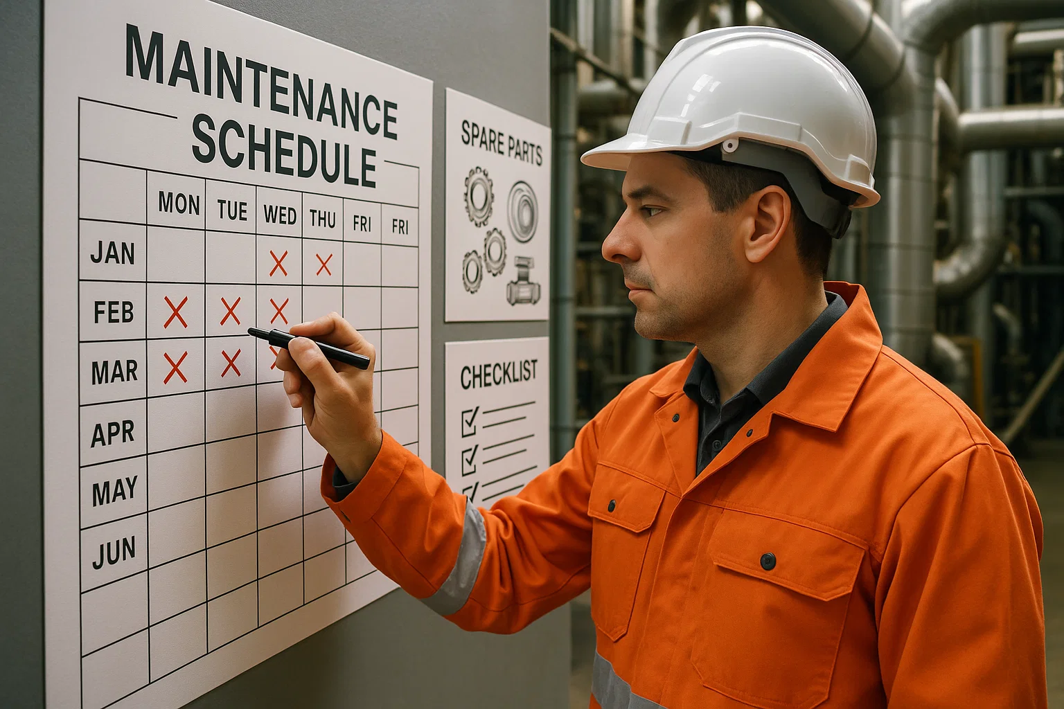 “Industrial maintenance schedule being reviewed as part of a planned strategy”