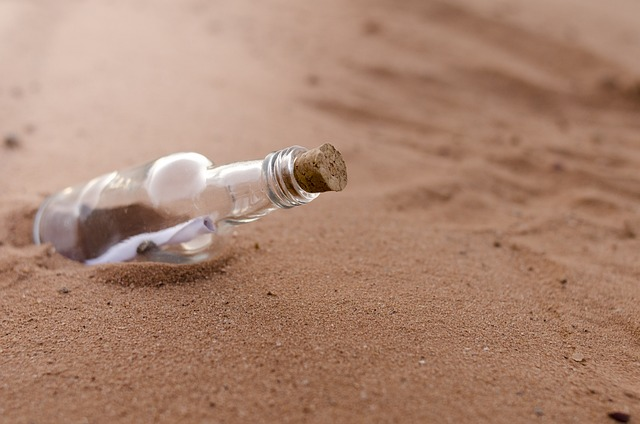 message, bottle, Treasure Beach Jamaica, Jamaica