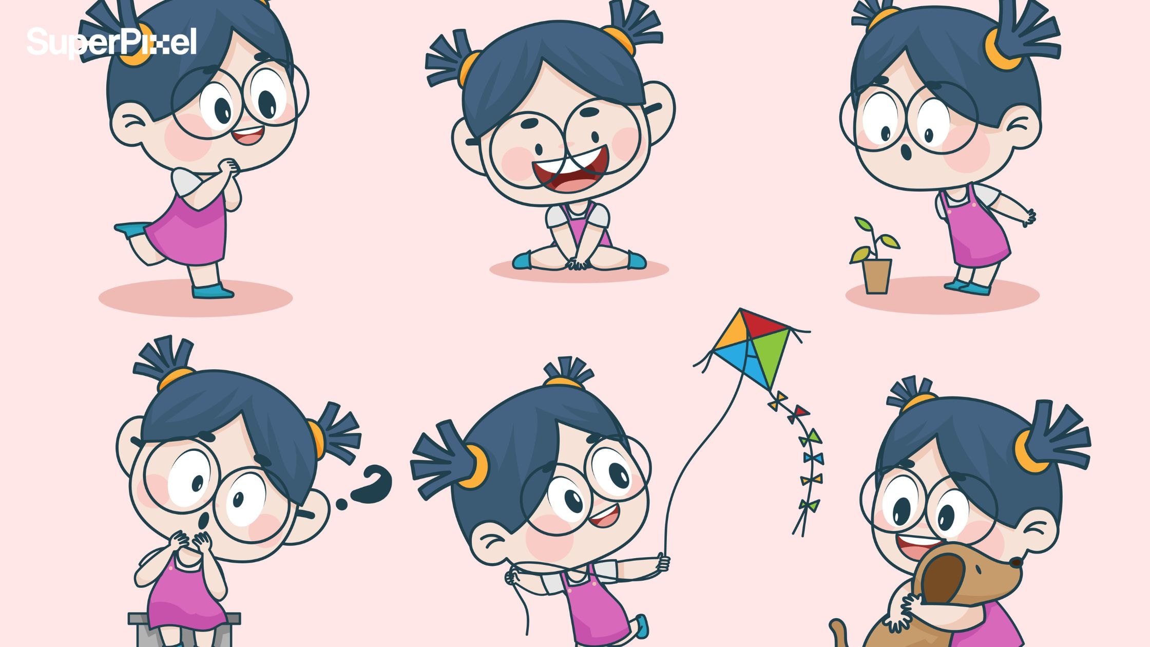 Young girl cartoon by jcomp.