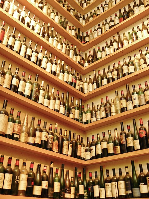 wine bottles, wine rack, wine bottle range