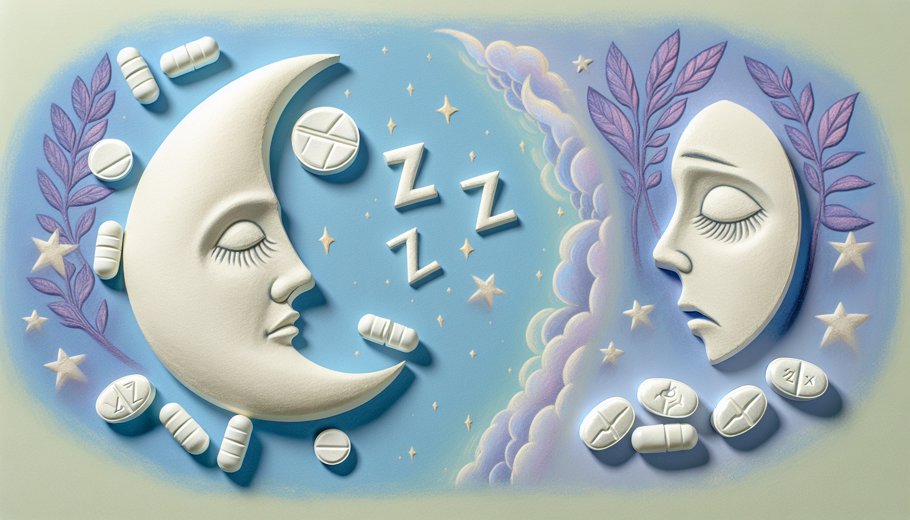 A visual representation of the uses of trazodone and xanax in managing anxiety and sleep disorders.