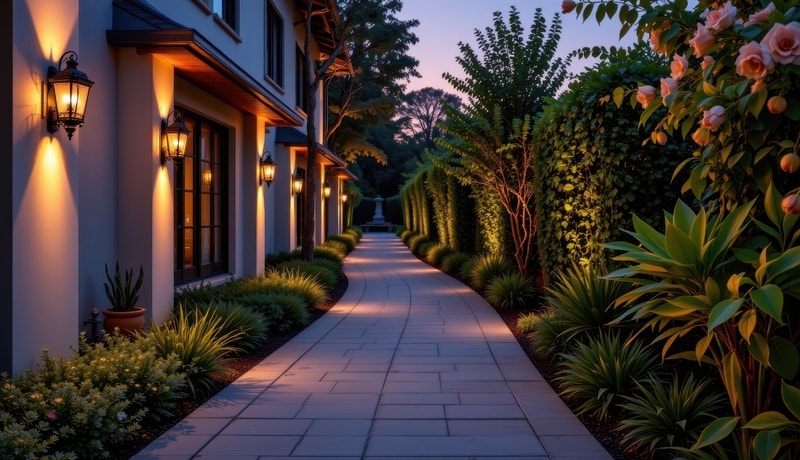 Textured wall grazing with directional lighting 
