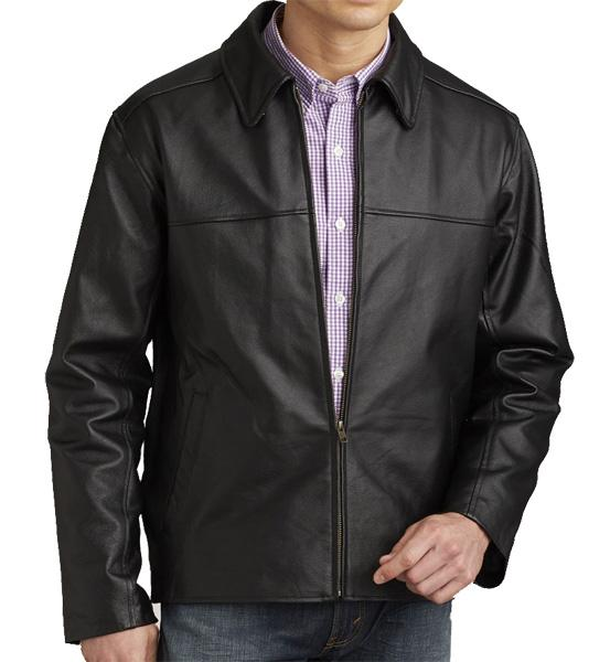 man wearing bulletproof leather jacket