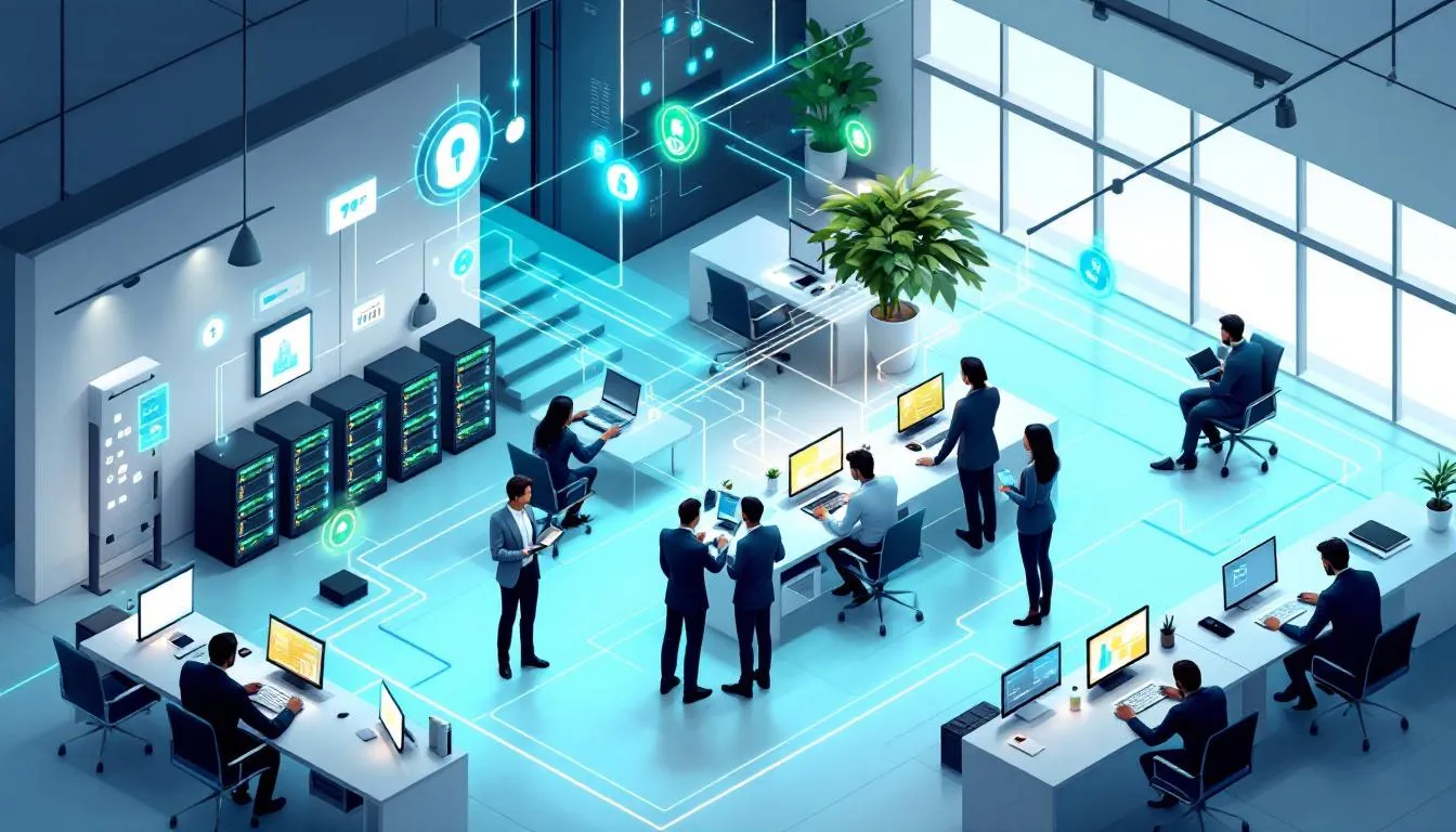 A visual representation of the importance of managed IT services in a business setting.
