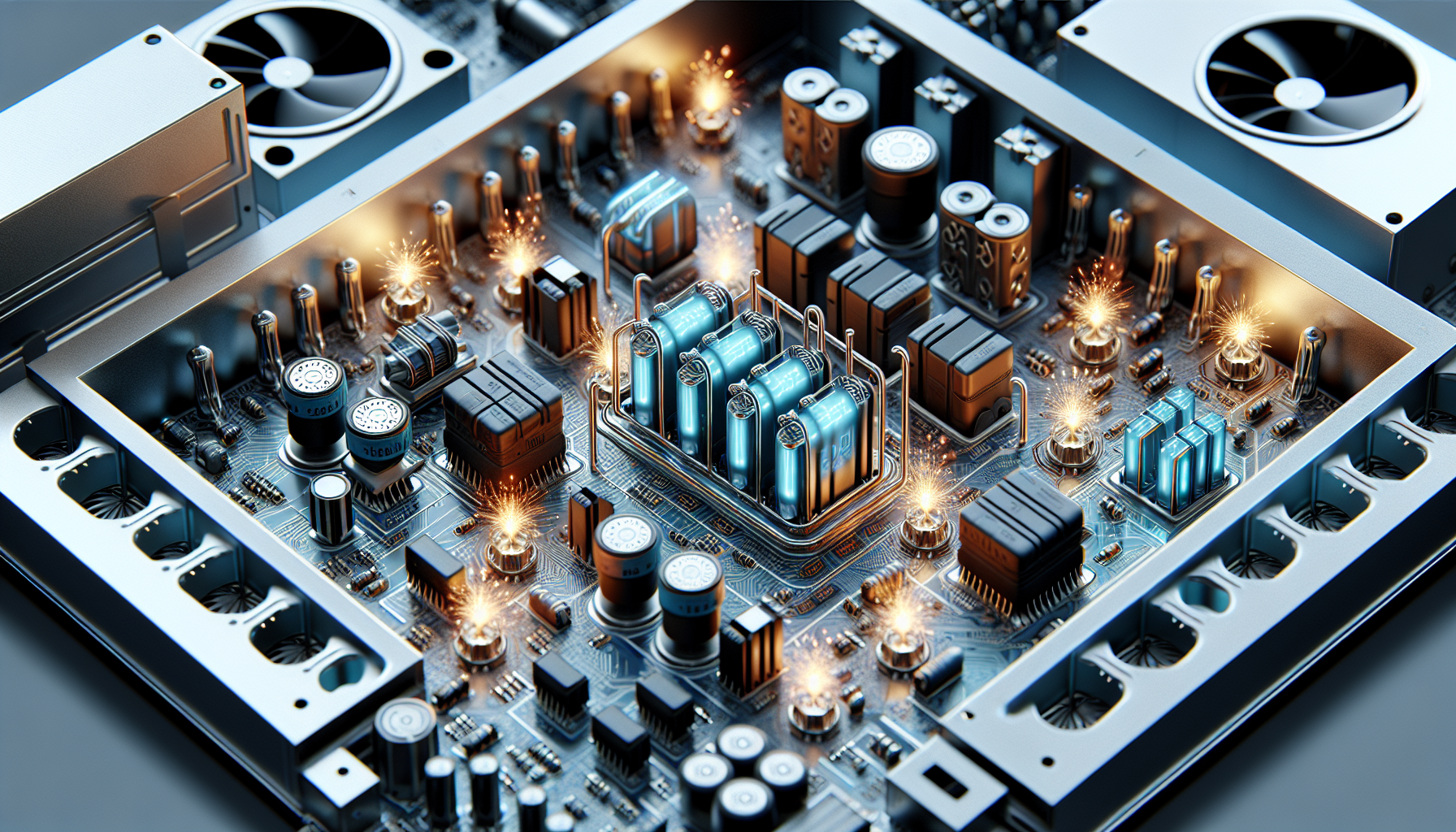 Illustration of integrating fusible resistors into power supplies