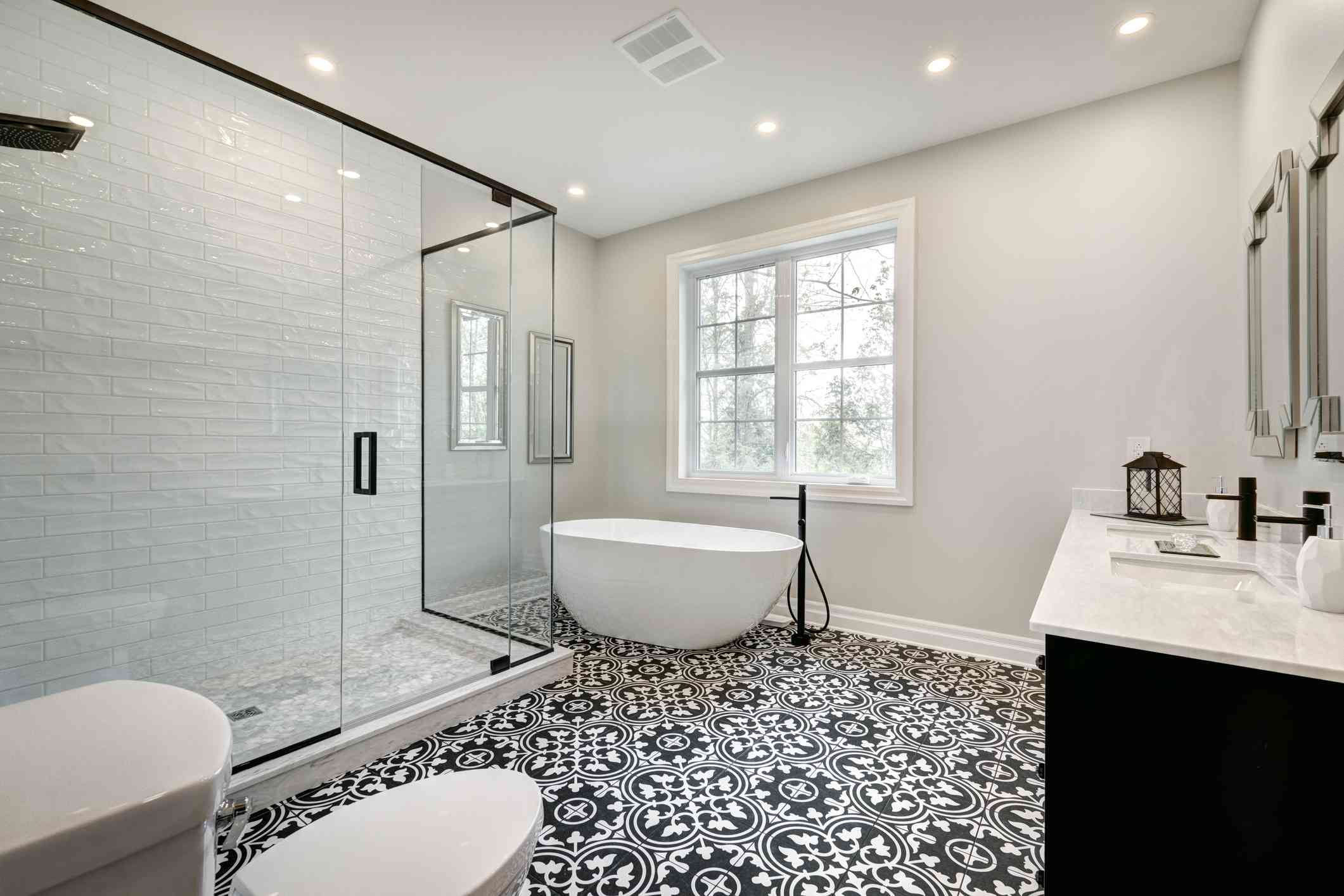 Home Renovations in Calgary: Western Bathrooms with Bath and countertop