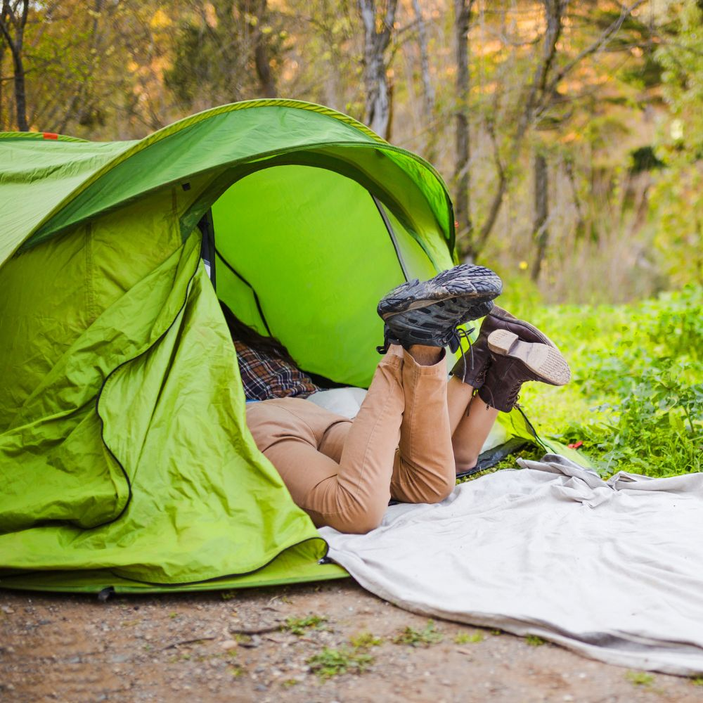 Do four-person tents provide enough space for sleeping and living?