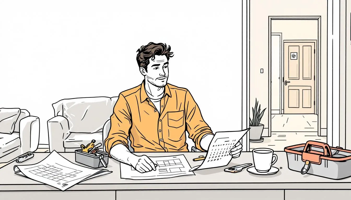 An illustration of a homeowner scheduling renovations around their personal schedule, ensuring minimal disruption.