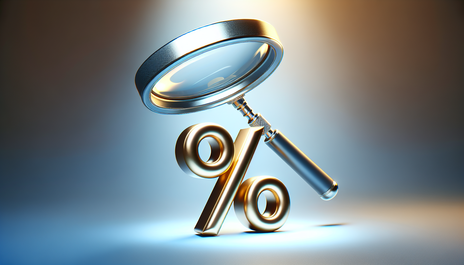 Illustration of a magnifying glass analyzing a percentage symbol, representing decoding the comparison rate
