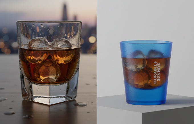 Glass vs. plastic styles