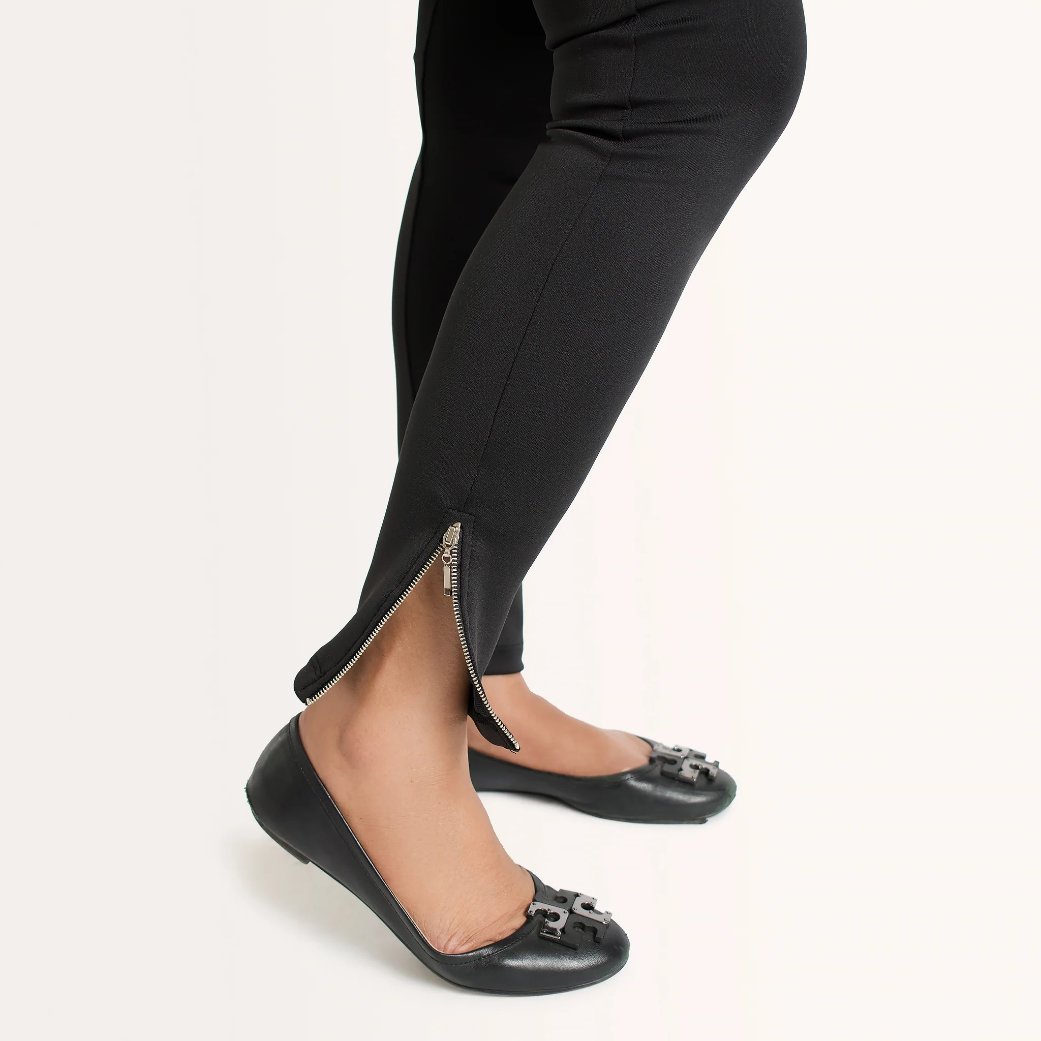 Ballet flats with leggings