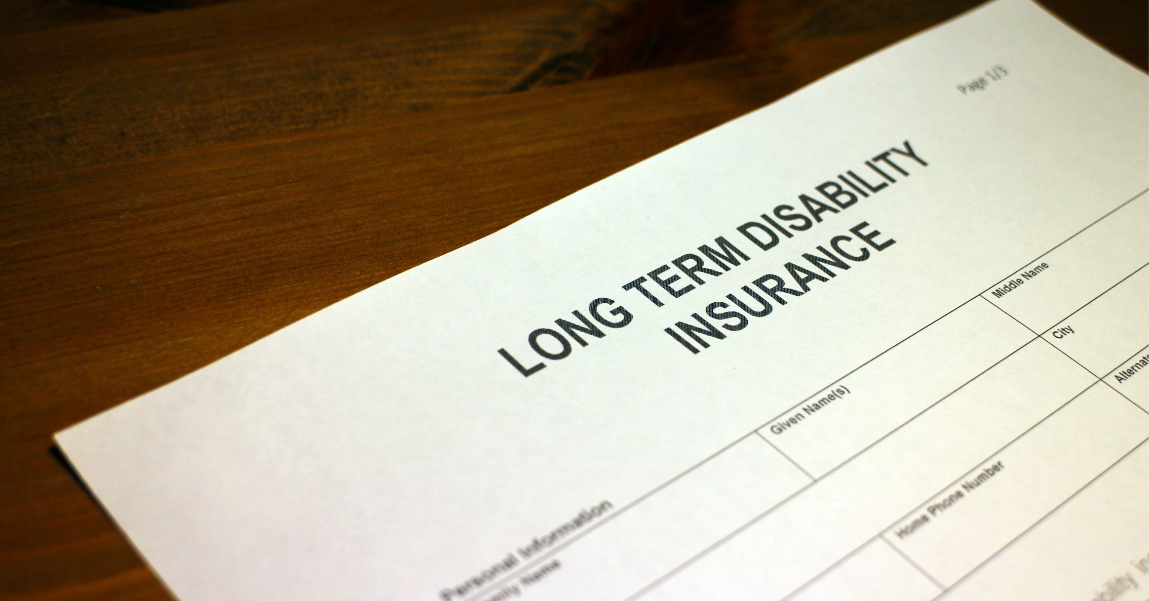 long term disability insurance form