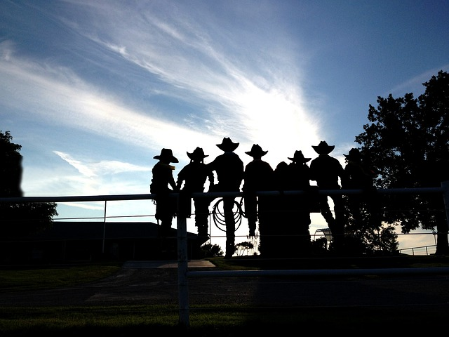 cowboys, cowgirls, fence