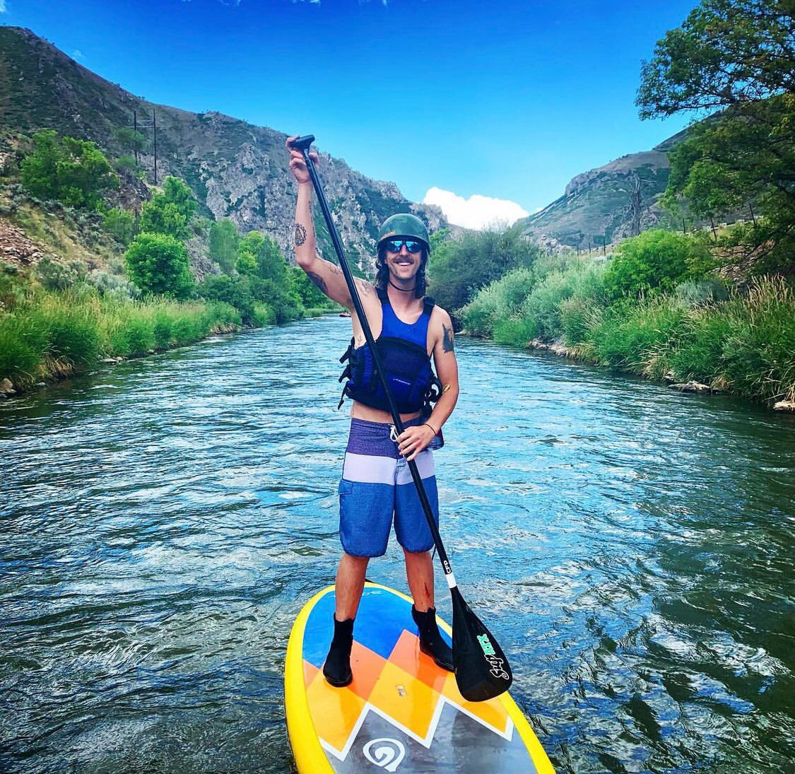 paddle board on a river