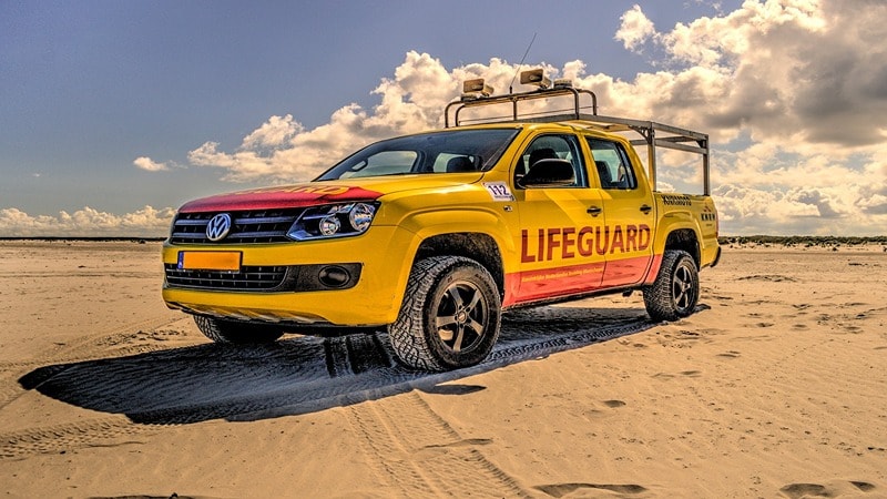 Lifeguard Truck in Parking