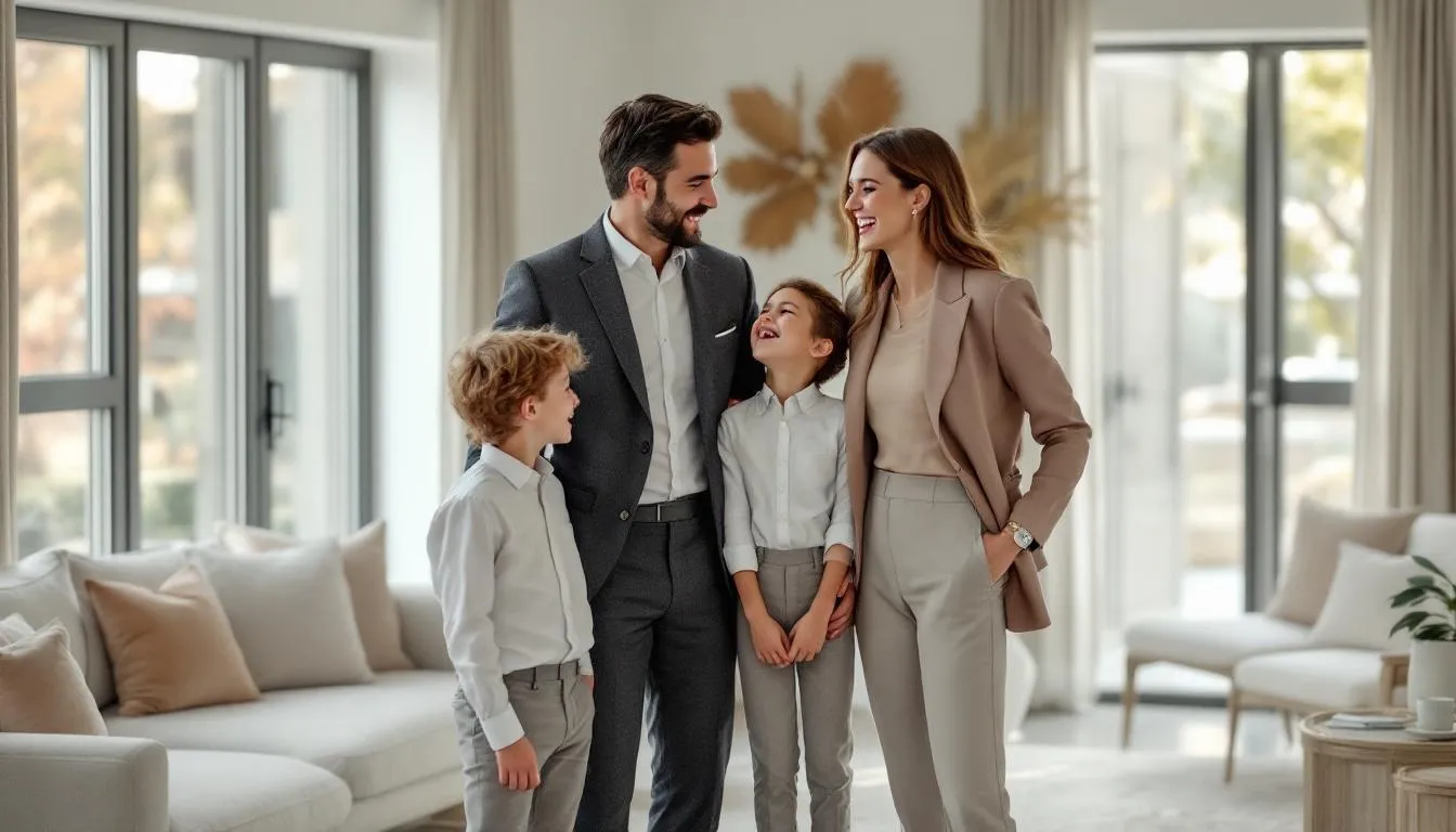 Tips for Stunning Professional Family Photos You’ll Cherish Forever 7 A family coordinating their outfits for a professional photoshoot.