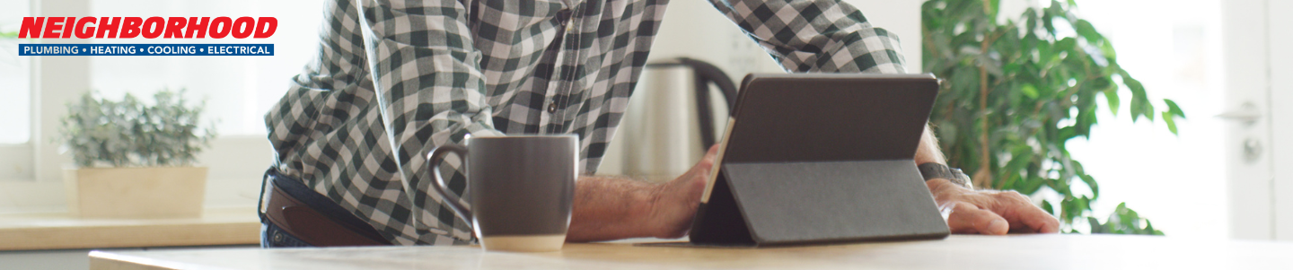 A person researching the hvac system, furnace or air handler for better better indoor air quality.