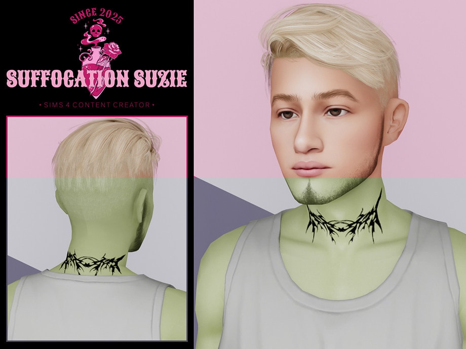 Graphic Neck Tattoo HQ