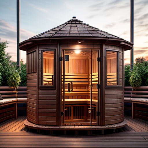 Image of a custom outdoor sauna.