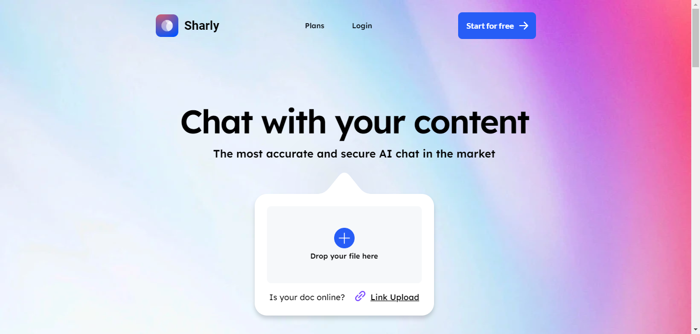 Sharly homepage // website's search engine ranking / Best AI assistant