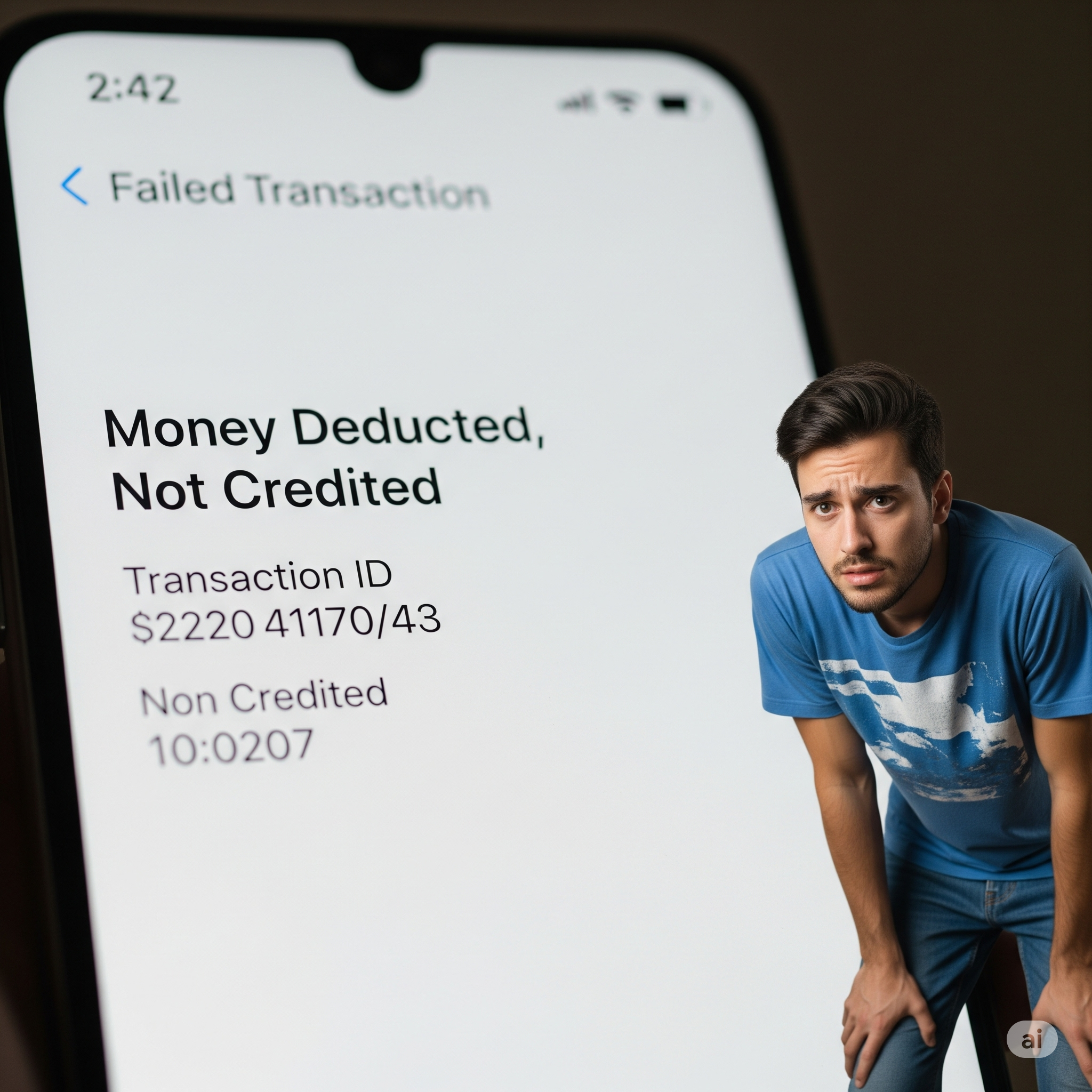 money deducted but not credited