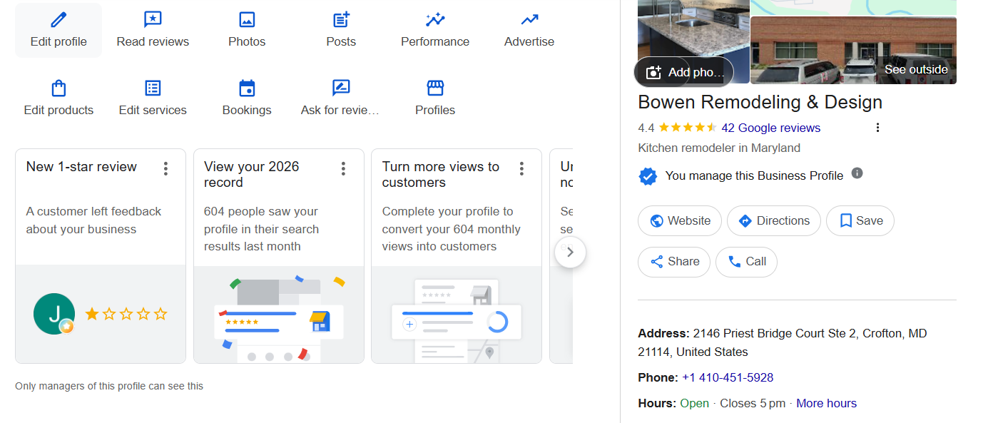 Google Ads for Contractors - 5 Google Business Profile