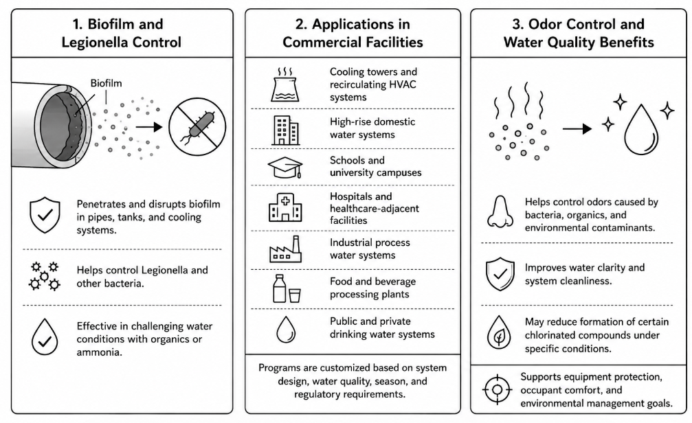 Why Chlorine Dioxide Is Used in Commercial Water Treatment