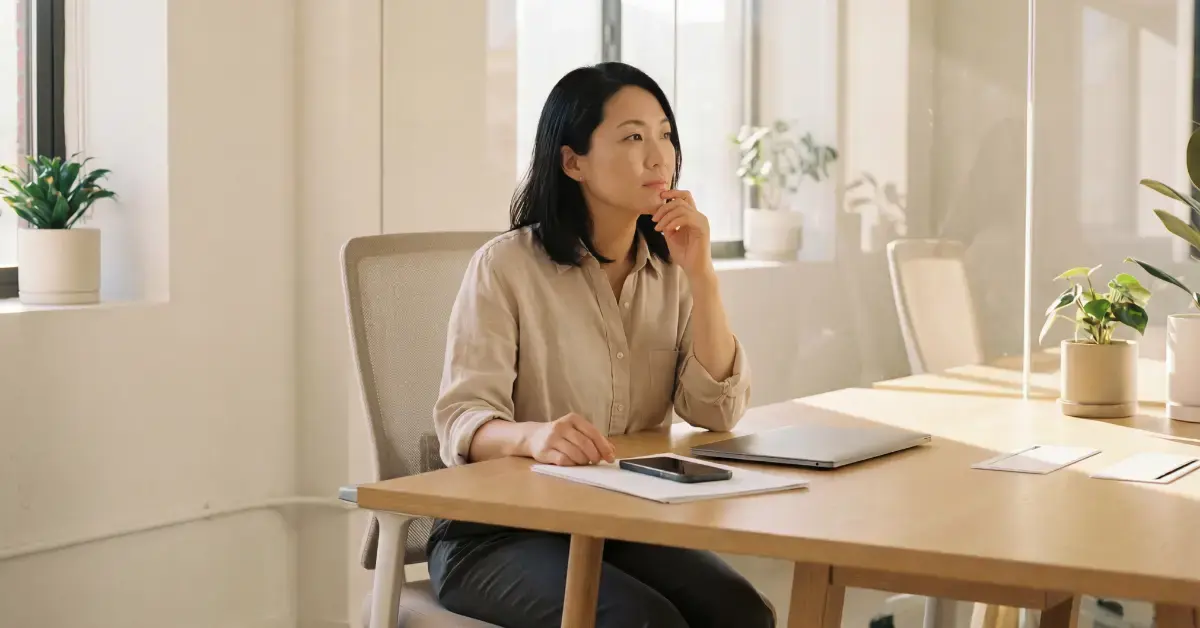 Woman organizing receipts and tax documents related to hobby income vs business income classification.