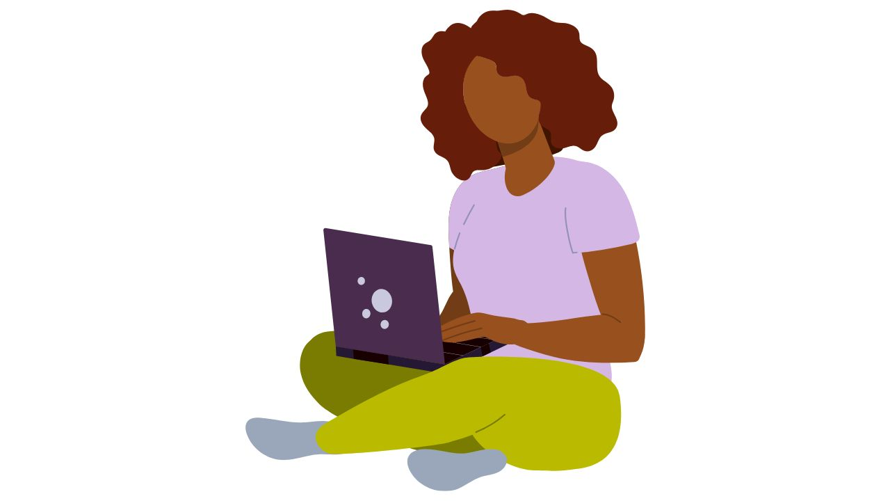 A group of people using laptops and looking at a print on demand website