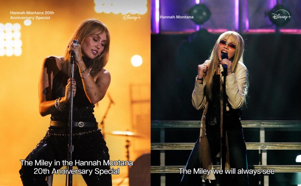 Image captures the Hannah Montana 20th Anniversary Special that brought everybody together to relive unforgettable moments & events from the show. https://www.instagram.com/p/DWW80vXGXjF/?utm_source=ig_web_copy_link&igsh=MzRlODBiNWFlZA==: Stream The Hannah Montana 20th Anniversary Special now on Disney+ and Hulu.
