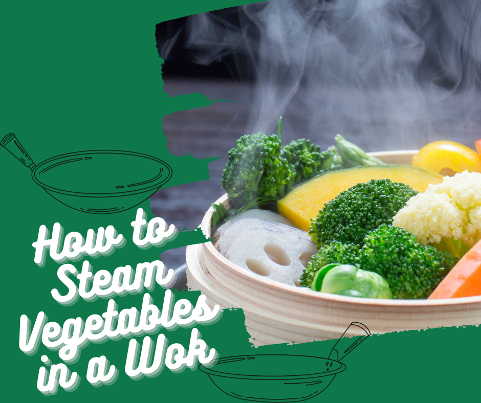 steam vegetable in a wok, steamer sits, frying pan, wok cooking, steamed buns