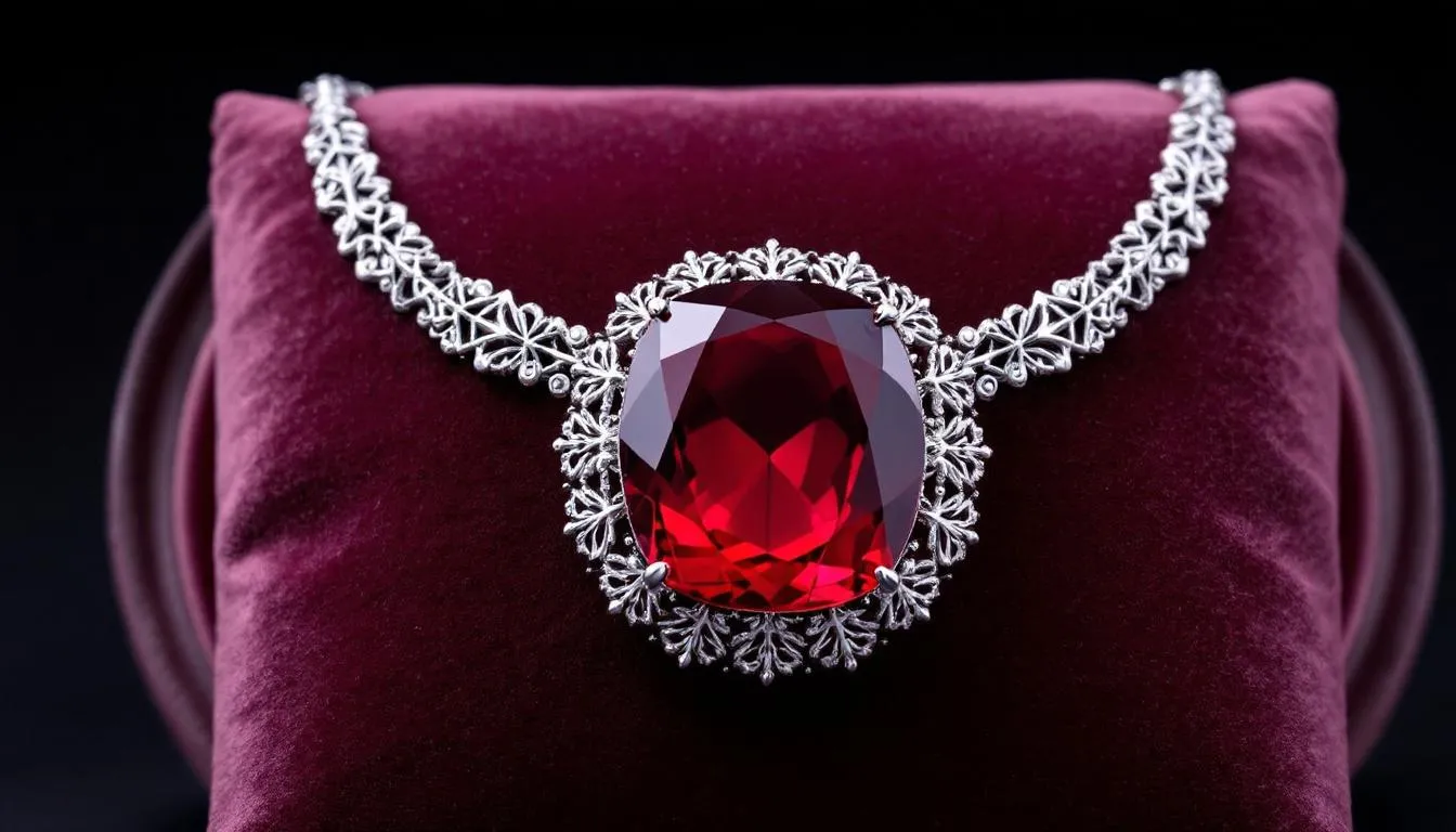 A beautiful garnet birthstone necklace showcasing its allure.