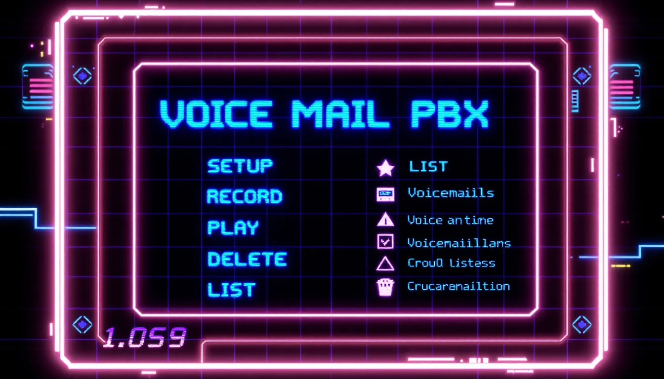 An overview of voicemail PBX functionalities.