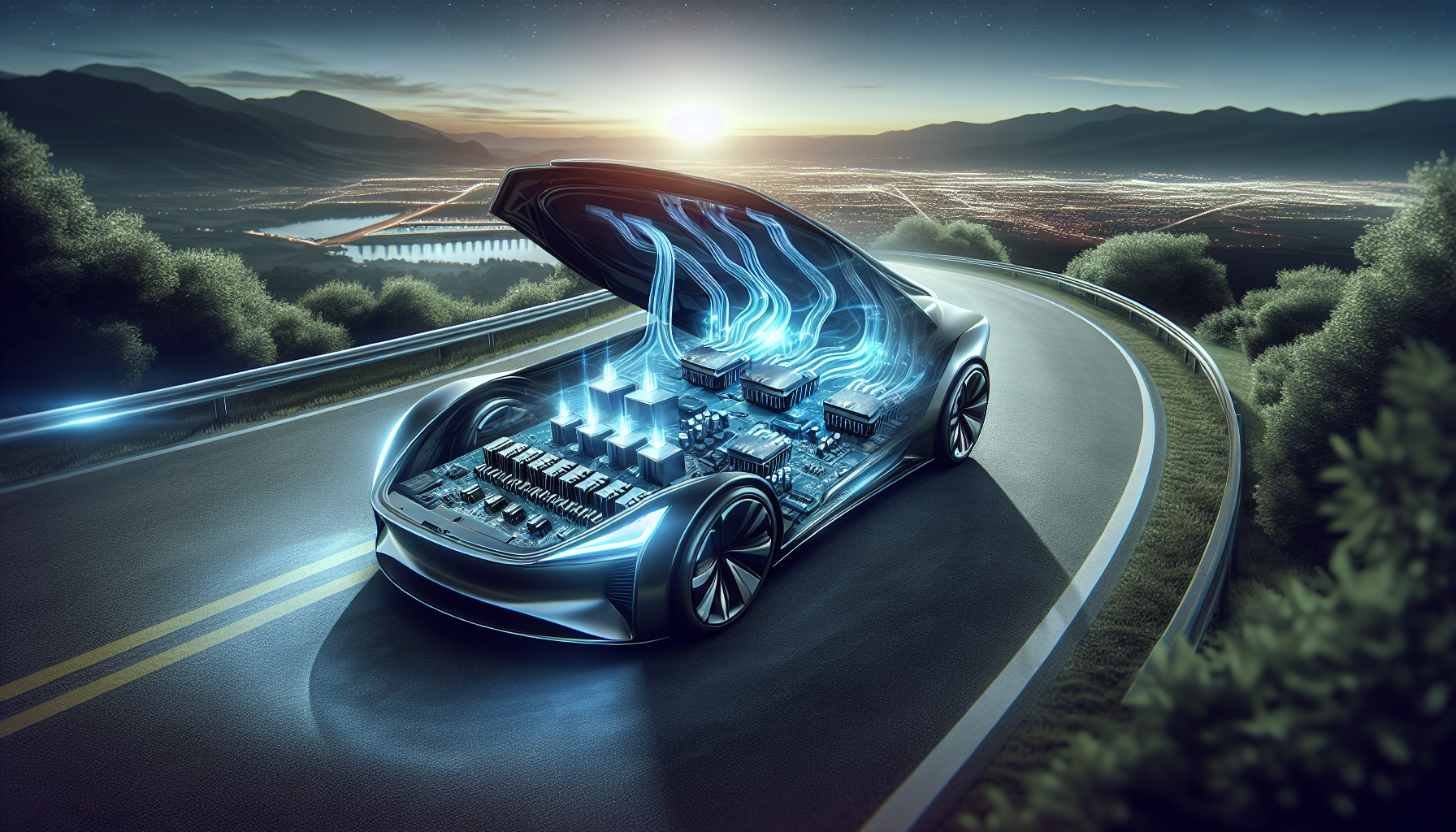 Illustration of SiC MOSFETs in electric vehicle traction inverters